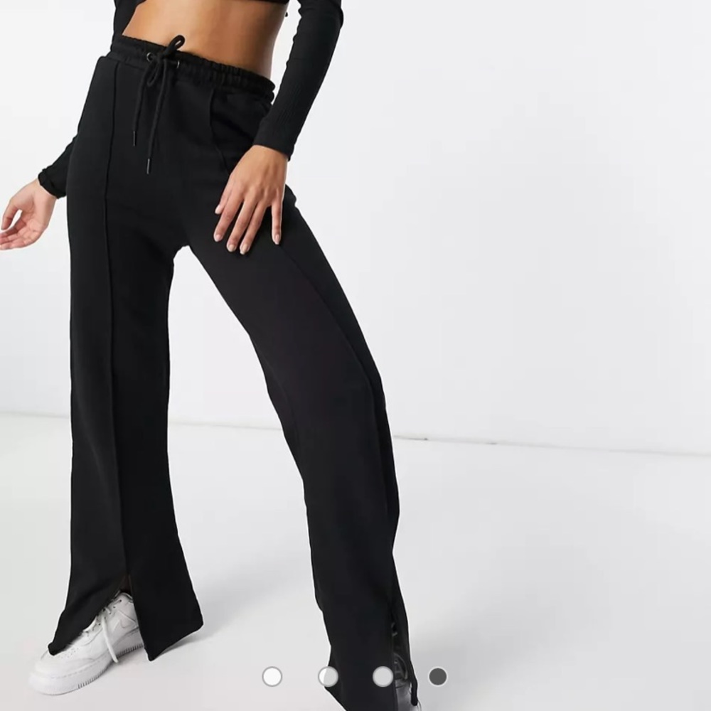 ASOS ASYOU split hem sweatpants in black